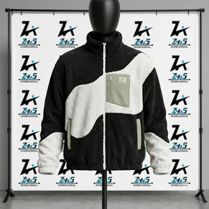 Men Slim Hooded Sherpa Fleece Jacket Full ZIP Winter Warm Breathable <b>Thermal</b> Custom Logo Casual Outdoor Zipper Coat - Product Image 1