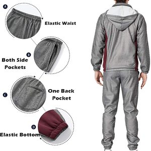 Conjunto de sudaderas con capucha y forro polar para hombre y mujer, ropa deportiva de nuevo diseño, conjunto de chándal informal con logotipo personalizado - Product Image 4