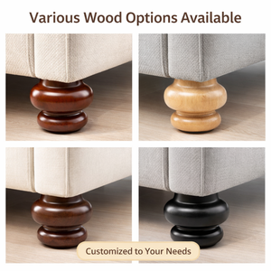 Pieds de meubles robustes en bois massif tourné de qualité supérieure, finition noyer, pour canapé, table, lit, fabricant OEM sur mesure - Product Image 5