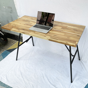 Argon 120x60cm Folding <b>Desk</b> Modern Minimalist <b>Foldable</b> Melaleuca Wood Office Furniture for Bedroom Study Meeting Model SPD68161 - Product Image 4