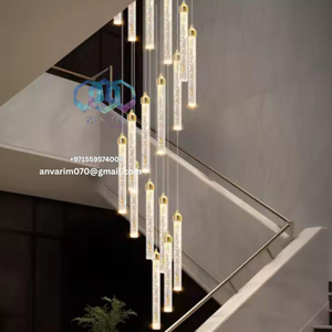 Candelabro LED espiral moderno para iluminación dúplex de lujo de escalera para Emiratos Árabes Unidos, Arabia Saudita, Qatar, Kuwait, Omán, Bahrein - Product Image 2