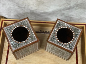 Mop Inlay Tissue <b>Box</b> Artisan Made Luxury Living Room Decor <b>Florals</b> Pattern Engraved Design Available Different Shapes Tradebyd - Product Image 4