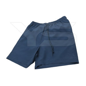 Short de rue super décontracté pour hommes 100% coton motif solide fermeture à cordon de serrage taille moyenne respirant et élégant - Product Image 3