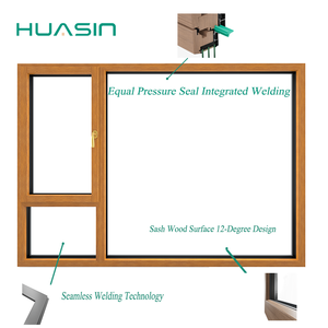 <span class=keywords><strong>Ventanas</strong></span> de Madera Revestidas de Aluminio de Palisandro de Color Natural 2025, Fabricadas Directamente por Huasin en Indonesia - Product Image 6