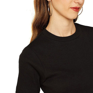 Camiseta barata para mujer con logotipo personalizado al por mayor, camisetas informales para mujer al mejor precio - Product Image 5