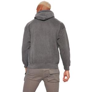 Sweat-shirts à capuche personnalisés pour hommes, poids lourd, couleur anthracite, imprimés sur mesure, coton/polyester, séchage rapide, poche kangourou sur le devant - Product Image 2