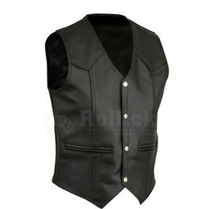 Chaleco de cuero transpirable para hombre, cálido para invierno, informal, a precio razonable. - Product Image 2