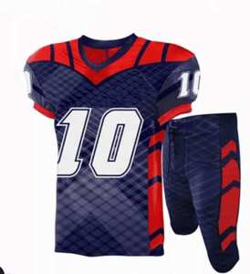Uniformes de Fútbol Americano Personalizados de Alta Calidad 2026, Transpirables, Estampados, de Manga Corta, con Tela Personalizada para Hombre - Product Image 1