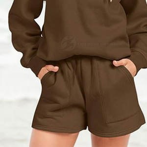 Women's XL High Quality Casual Sportswear Set Solid Color Long <b>Sleeve</b> Hoodie Knee-Length Fleece Spring Eco-Friendly Breathable - Product Image 5