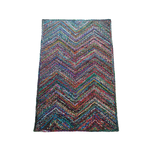 Jute Journeys Handwoven Wool Rug Modern and Stylish Geometric Pattern Carpet with Plush Pile Height Washable for Home Use - Product Image 1
