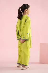 Élégant Lehenga Choli pour bébé fille, en organza superposé, broderie miroir, tissu acrylique infroissable, idéal pour les fêtes et événements culturels - Product Image 2