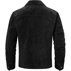 <b>Mens</b> <b>Suede</b> Trucker <b>Jacket</b> - Product Image 2