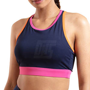 Venta al por mayor Sujetador deportivo para mujer Entrenamiento Gimnasio Sujetador de alto soporte Logotipo personalizado Ropa deportiva acolchada - Product Image 1