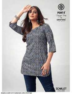 เสื้อสั้นผ้าฝ้ายใส่สบายสำหรับผู้หญิงเนื้อผ้าเรียบสวมใส่ได้ทุกวันและสวมใส่ในสำนักงานโดยส่งออก - Product Image 4