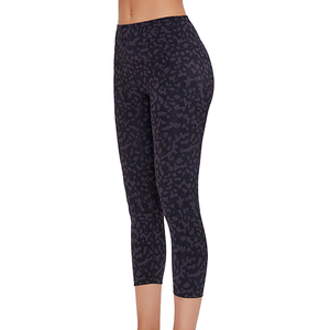 Women Clothing High Waist Gym Fitness Drawstring Quick Dry Camouflage <b>Capri</b> Yoga <b>Legging</b> Custom Spandex Polyester Material Woman - Product Image 4