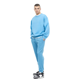 Sweat-shirts d'hiver 100 % coton pour hommes - Meilleures ventes en gros, col rond personnalisé, polaire anti-boulochage, coupe ample 350g - Product Image 3