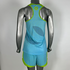 ชุดเสื้อและกางเกงขาสั้นสำหรับเล่นกีฬาแพเดิลสำหรับผู้หญิง พิมพ์ลายแบบซับลิเมชั่น แห้งเร็ว ระบายอากาศได้ดี ชุดกีฬาเทนนิส ชุดทีมแพเดิลแบบกำหนดเอง - Product Image 2