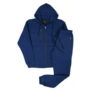 Chándal de gran tamaño de calidad superior con estampado completo en blanco de talla grande Unisex superventas 100% algodón polar Jogging Sweatsuit - Product Image 1