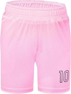 Ensemble de maillot et short en jersey à imprimé tropical rose, léger, en polyester, vêtements de sport pour enfants, numéroté de 10 - Product Image 3