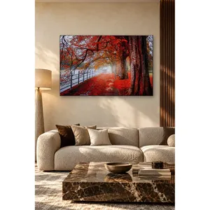 Impression sur toile Fida Red-Leaved Riverside Park Path - Product Image 2