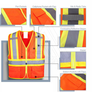 Chaleco de ropa de trabajo de alta calidad personalizado su logotipo ropa de trabajo protectora tiras reflectantes Chaleco de trabajo al aire libre - Product Image 5