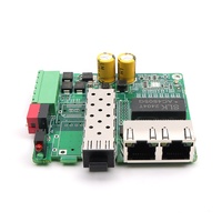 YUNVO konverter Media serat optik Mini industri papan PCB konektor SC kasar 1SFP 1/2RJ45 YV-3102GE-SFP DC 5V garansi 3 tahun