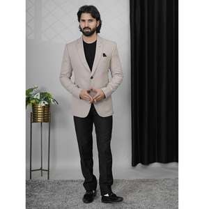 Best Selling Classic Gray Viscose Mens Blazer Elegant Professional <b>Jacket</b> <b>For</b> <b>Weddings</b> And Office Available At Reasonable Price - Product Image 1