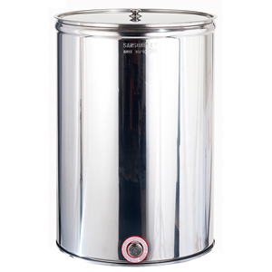 Contenitore enologico in acciaio inox liscio con coperchio Lt. 100 - Product Image 1