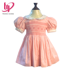 Smocked Clothing Manufacturer Vietnam Hand Smocked Children Clothing Baby Girls Dress Wholesale Smocked Dresses - Product Image 3