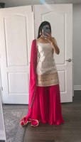 Baju Sharara Pengantin Berkualitas Tinggi dengan Sutra Banarasi dan Bordir Katun untuk Acara Spesial Pakaian Wanita dalam Berbagai Warna