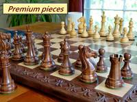 Top qualité jeu d'échecs en bois ensemble poli à la main en bois échiquier pour salon luxe échiquier intérieur Table décor