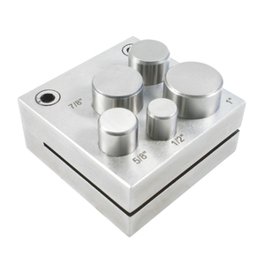 Ensemble de 5 outils de découpe de pierres précieuses en forme de disque rond en acier inoxydable pour la fabrication de bijoux DIY - Product Image 1