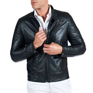 Popular moda nueva tendencia venta al por mayor hombres Casual Color sólido cuero motocicleta Biker chaqueta PU abrigos - Product Image 6