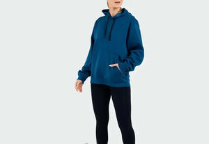 Dernier design de sweat-shirt à capuche pour femmes, sweat-shirt à capuche court tendance, coupe ample, décontracté, couleur unie, pull à capuche pour femmes - Product Image 6