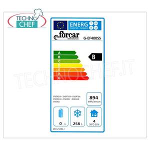 Congélateur coffre Forcar 340 L, équipement de réfrigération professionnel pour cuisine, à évaporation statique, avec étagères grillées, température contrôlée - Product Image 1