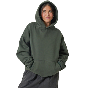 เสื้อฮู้ดสวมหัวผ้าคอตตอนผ้าฟลีซแบบสวมหัวมีฮู้ดโอเวอร์ไซส์ออกแบบโลโก้ได้ตามต้องการ - Product Image 1