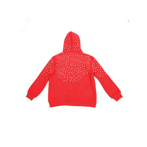 Sudadera con Capucha Gráfica Ultra Gruesa de Doble Capa, Resistente al Viento, Personalizada, Fabricada para Ropa Urbana, con Bordado 3D y Pedrería, con Cierre - Product Image 5