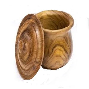 Handmade Wooden <b>Bowl</b> with Unique Design Polished round <b>Bowl</b> for Serving Food & Salad Available in 2 Shades - Product Image 6