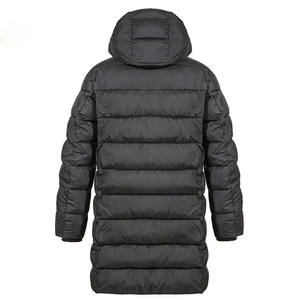 Wholesale OEM Service Custom Logo <b>Long</b> Men's Cotton Filled Puffer <b>Jacket</b> with Stand Collar Waterproof & Windproof - Product Image 2