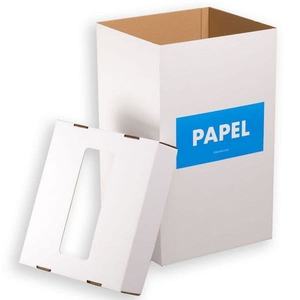 Annima Blanca Entera 41x32,5x69 cm Caja de Papel para Reciclaje con Tapa Autoarmable Paper & Media Boxes - Product Image 4