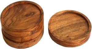 Sous-verres en acacia d'approvisionnement d'usine avec support pour boire du thé Sous-verres personnalisés Forme et taille chez Star Crafts India - Product Image 4