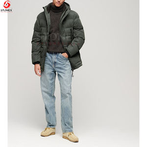 เสื้อแจ็คเก็ตผ้าแคนวาสสำหรับผู้ชายปกตั้งกันน้ำปากีสถานระบายอากาศได้ดีมาใหม่ให้ความอบอุ่นในฤดูหนาว - Product Image 3