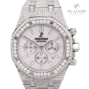 Série Prestige Entièrement Glacé Automatique Moissanite Montre Hommes Hip Hop Grand Cadran Buste Vers Le Bas Personnalisé En Acier Inoxydable - Product Image 2