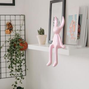 Escultura de Conejito Sentado, Recubierta de Polvo de Pino, Conejitos Adorables, Escultura de Conejo, Decoración de Interiores para Sala de Estar, Accesorios para el Hogar - Product Image 3
