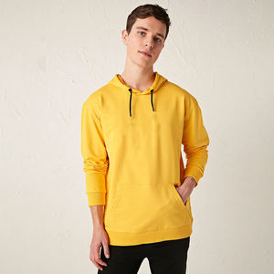 Sweats à capuche multicolore avec logo personnalisé d'usine printemps unisexe hommes sweat à capuche en coton uni de grande taille pull sur des sweats à capuche vierges décontractés - Product Image 1