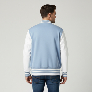 Latest Arrived 2025 100% Fleece Varsity <b>Jacket</b> for <b>Men's</b> Custom Screen Printed logo Heavyweight Color Block <b>man</b> varsity <b>jacket</b> - Product Image 6