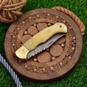 Couteau de poche pliant en acier damas personnalisé nouveau design fait à la main en bois couteau de coutellerie OEM ODM personnalisé vente en gros - Product Image 4