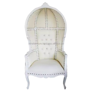 Chaises de trône de mariage d'hôtel avec auvent pour chaises de mariée et de marié meubles de luxe de banquet d'événement de haute qualité - Product Image 1