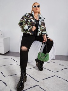 Best Selling Women's Puffer <b>Jacket</b> with Custom Size & Color Winter Warm Full Zipper Women's Bubble <b>Jacket</b> - Product Image 3