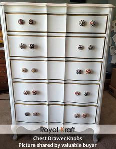 Tiradores de cerámica pintados a mano vintage para armario de cocina, puerta y cajón, armario, armario (juego de 10) - Product Image 5